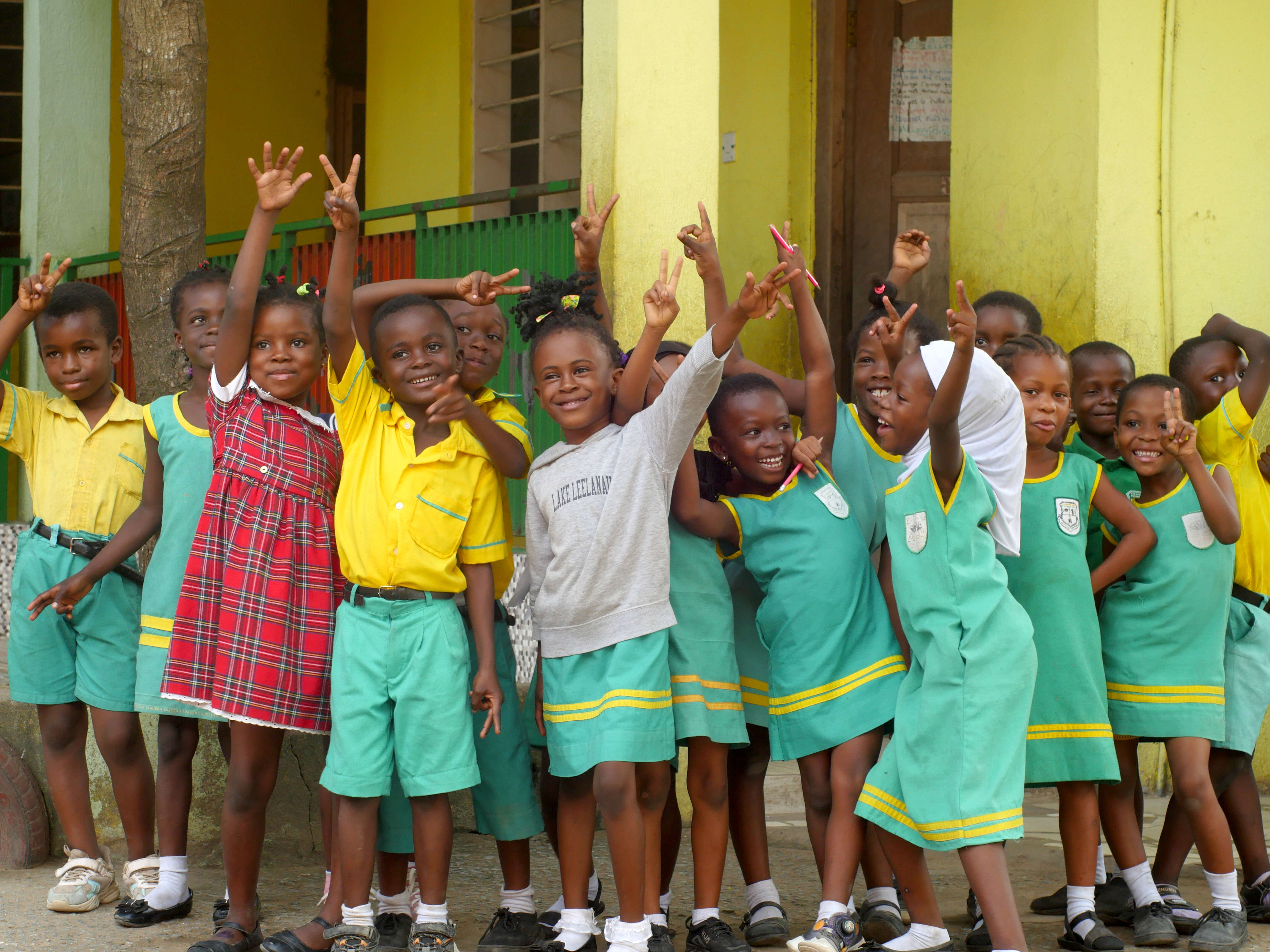 Happy students at Gye Nyame Kidz Foundation School